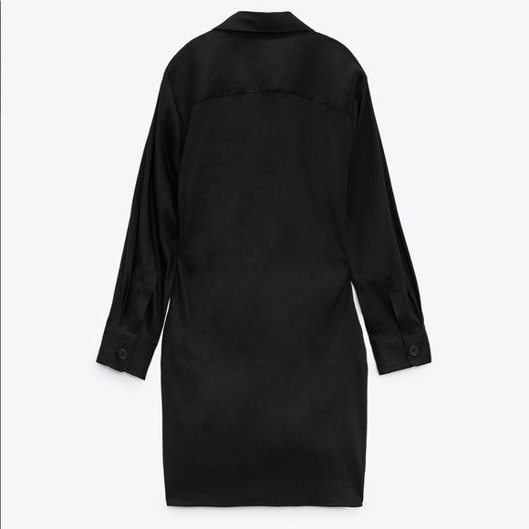 Zara Linen Draped Dress - Picture 5 of 10